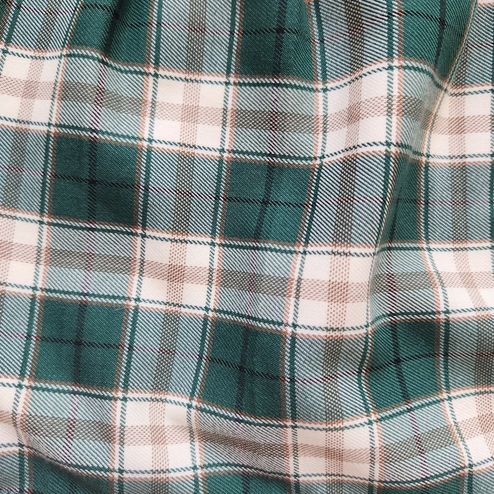 Urban Outfitters Green Plaid Pleated Schoolgirl Mini Skater Skirt Academia XS - Picture 10 of 14